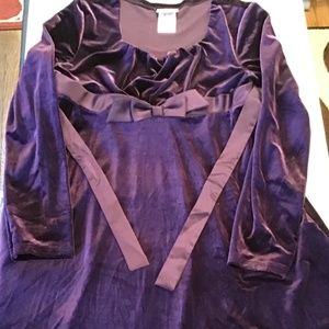 Iris and Ivy Purple Girls Velvet Dress Size XL 16